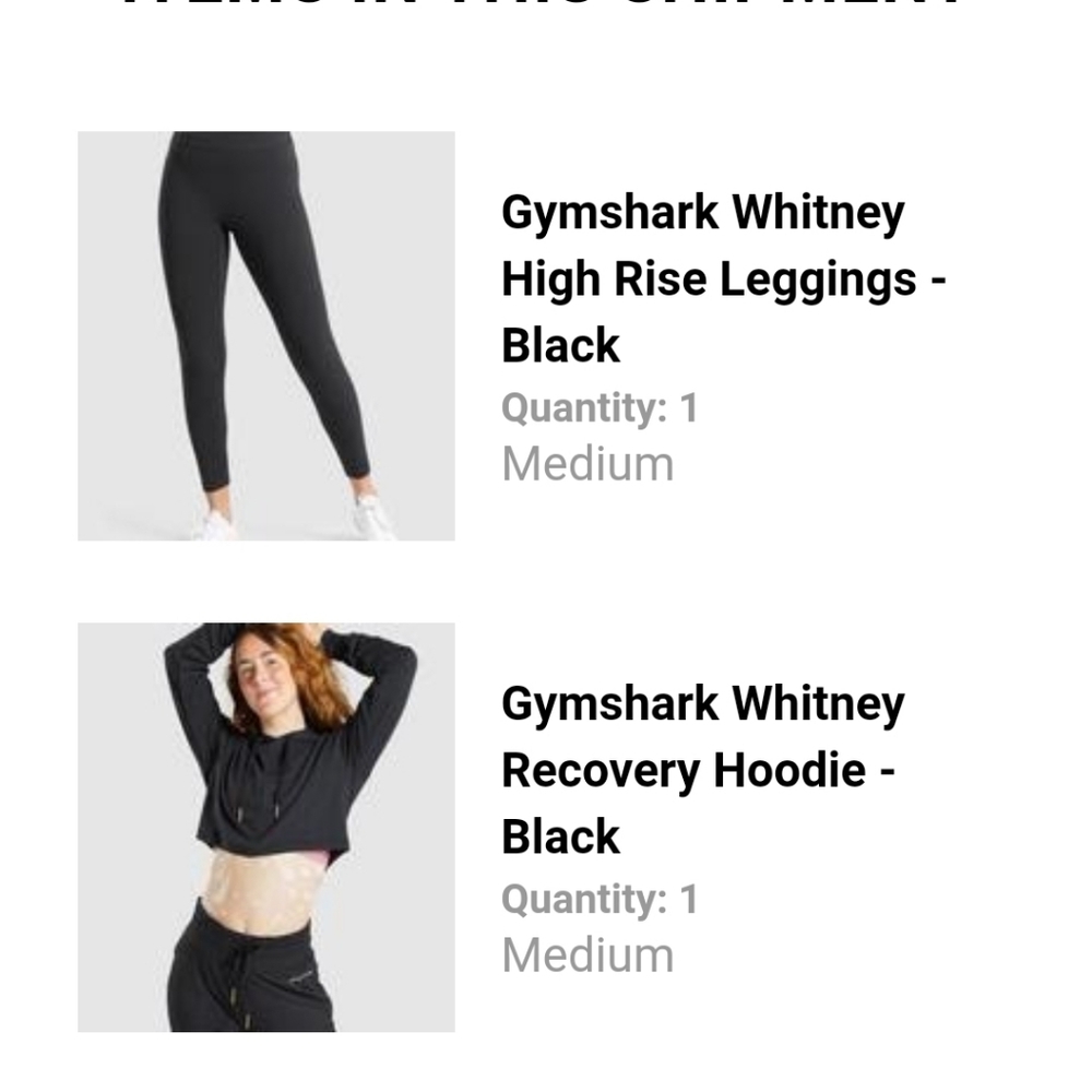 Whitney Simmons Gymshark set